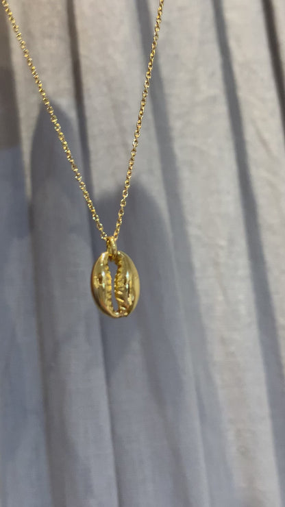 Oasis Cowrie Shell Necklace 18k Gold