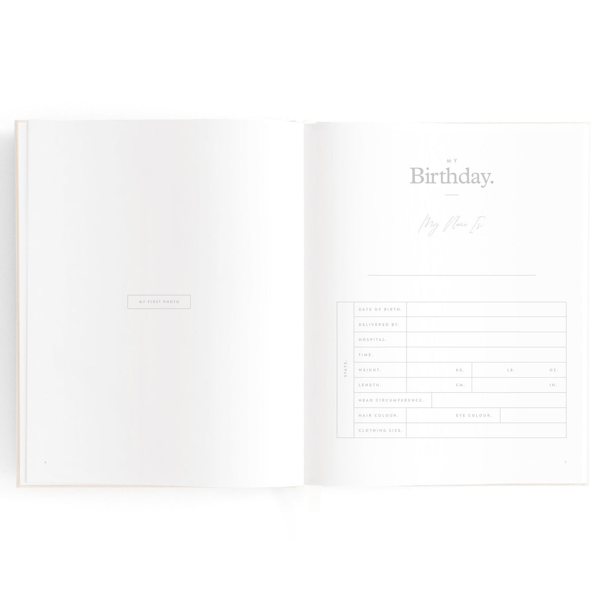 Baby Memories & Milestone Journal in Buttermilk (Boxed)