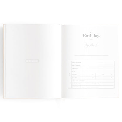 Baby Memories & Milestone Journal in Buttermilk (Boxed)