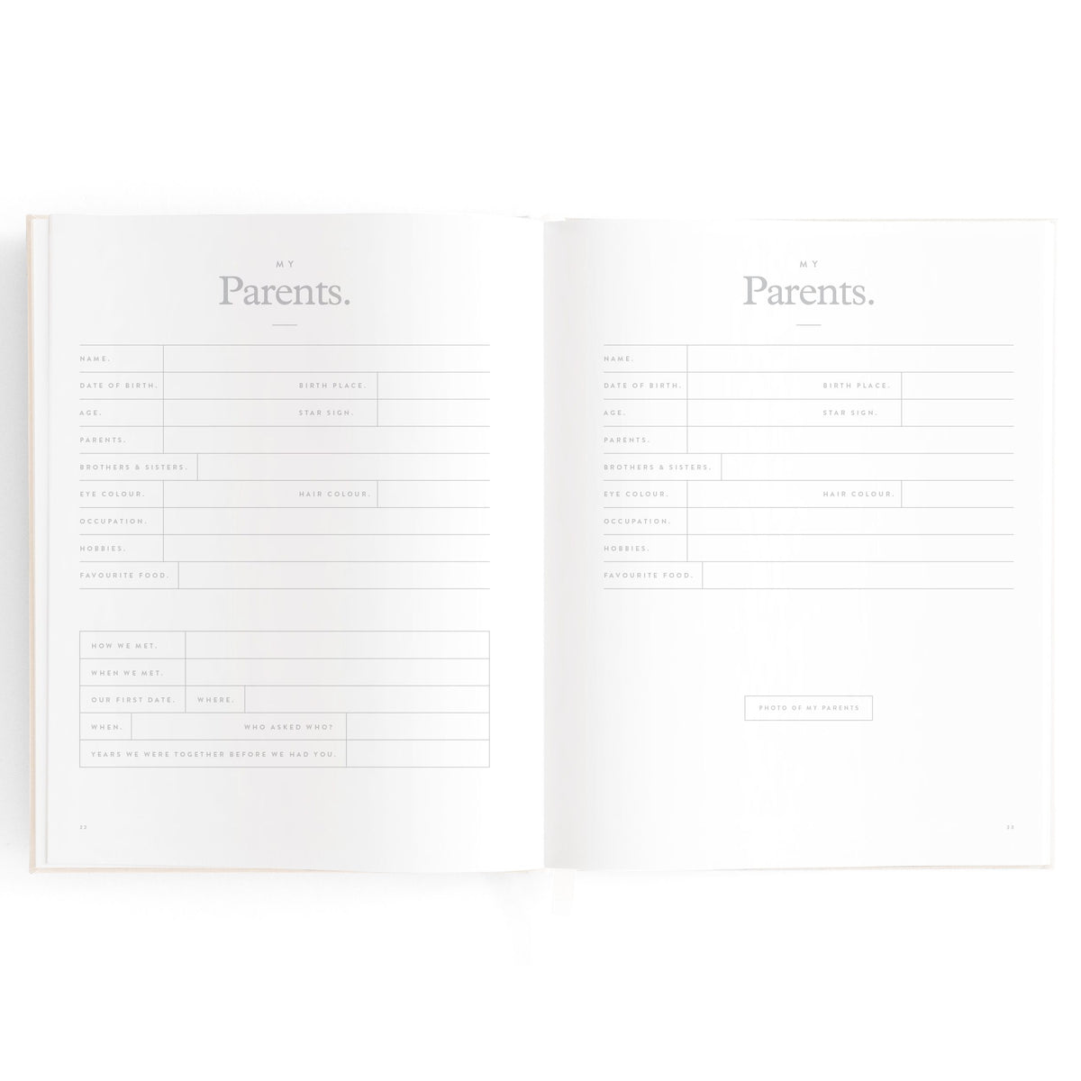 Baby Memories & Milestone Journal in Buttermilk (Boxed)