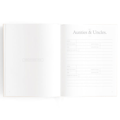 Baby Memories & Milestone Journal in Buttermilk (Boxed)