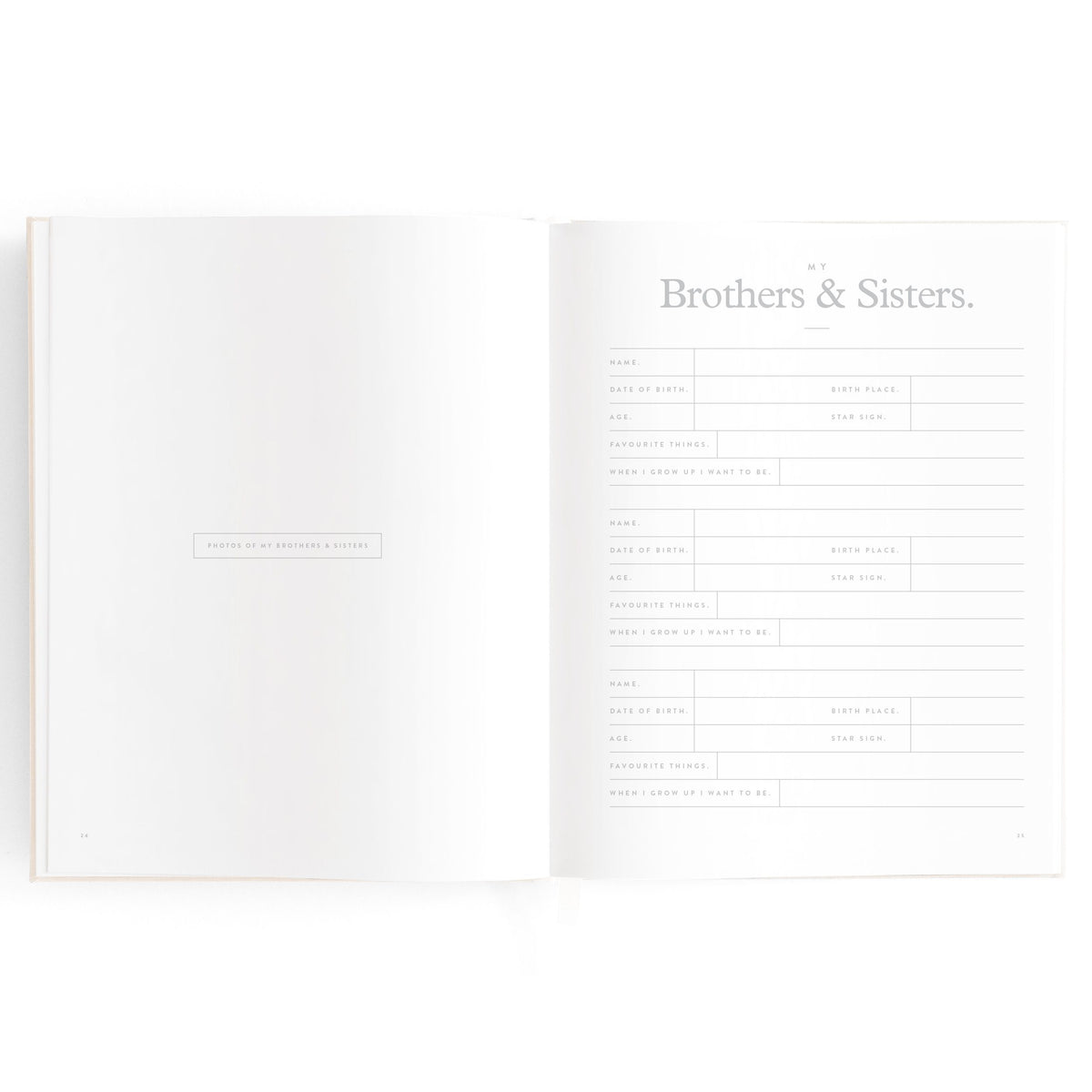 Baby Memories & Milestone Journal in Buttermilk (Boxed)