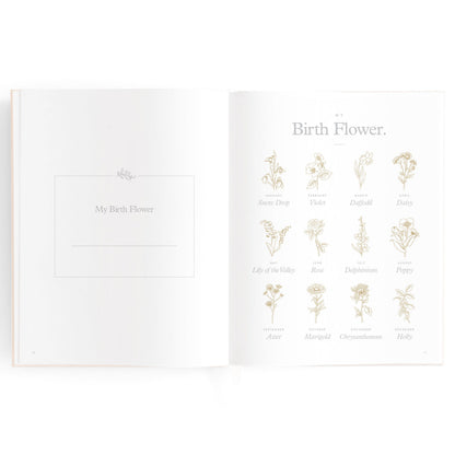 Baby Memories & Milestone Journal in Buttermilk (Boxed)