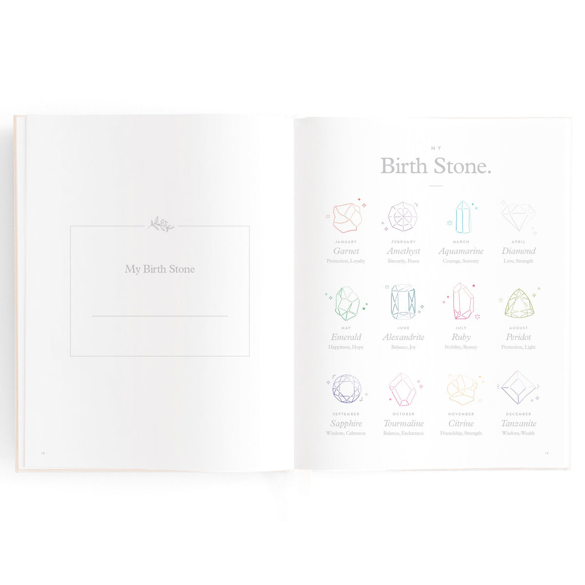 Baby Memories & Milestone Journal in Buttermilk (Boxed)