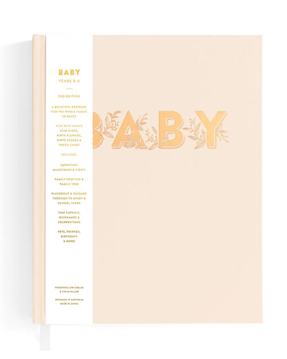 Baby Memories & Milestone Journal in Buttermilk (Boxed)