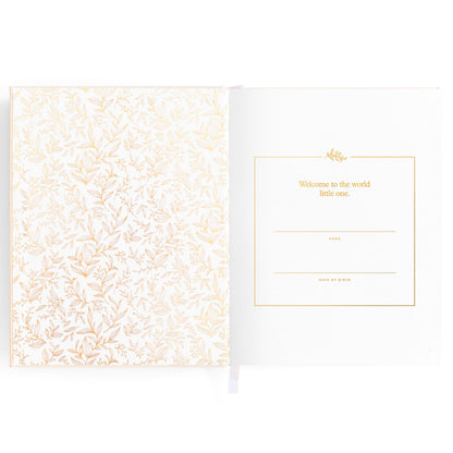 Baby Memories & Milestone Journal in Buttermilk (Boxed)