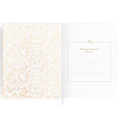 Baby Memories & Milestone Journal in Buttermilk (Boxed)